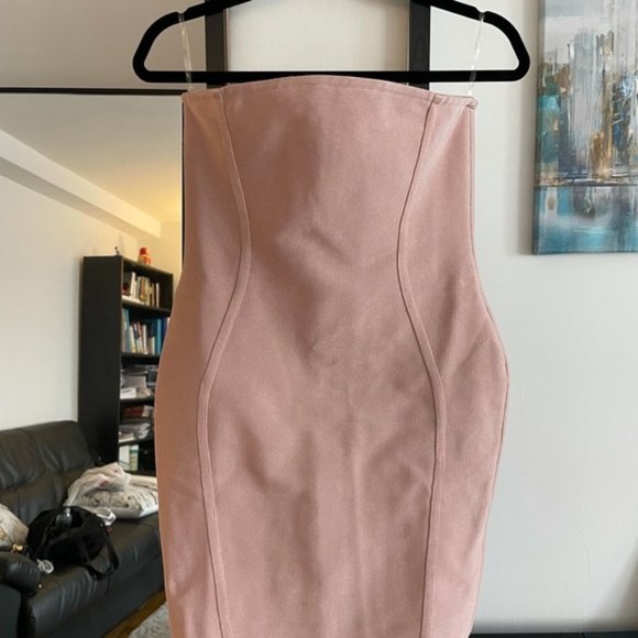 NWT Adoria Strapless Bandage Dress MESHKI L - Picture 2 of 3